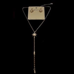 Brighton rhinestone Lariat necklace and matching earrings